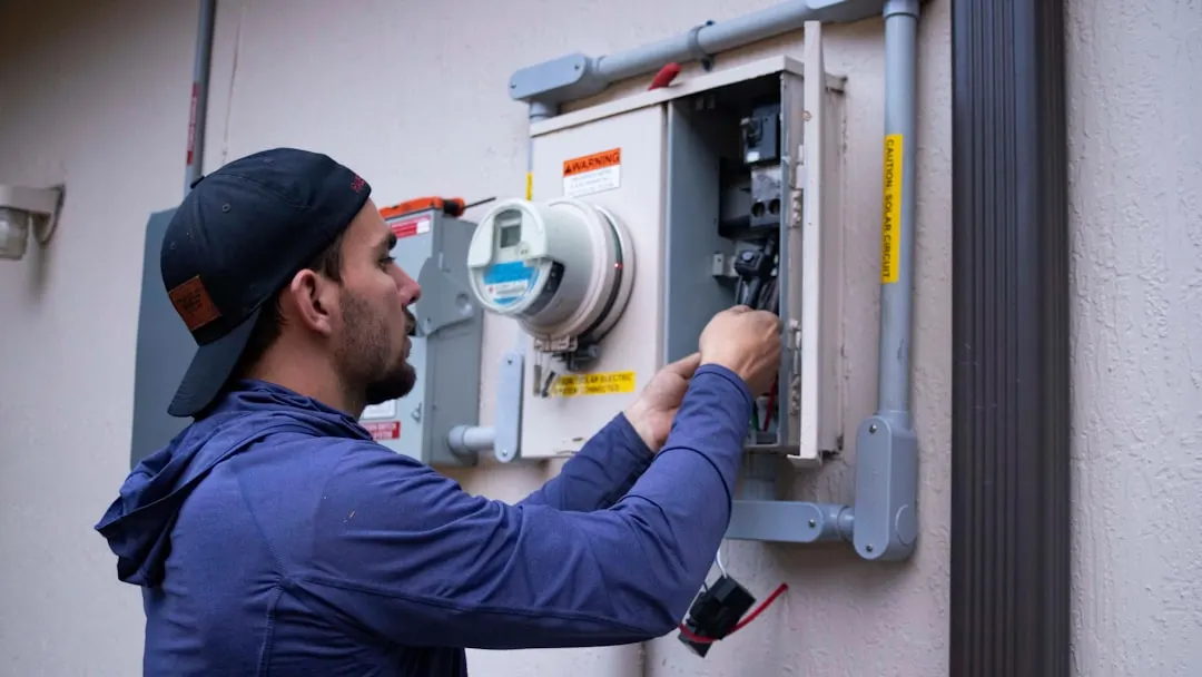 HVAC technician on a maintenance plan visit in Dallas