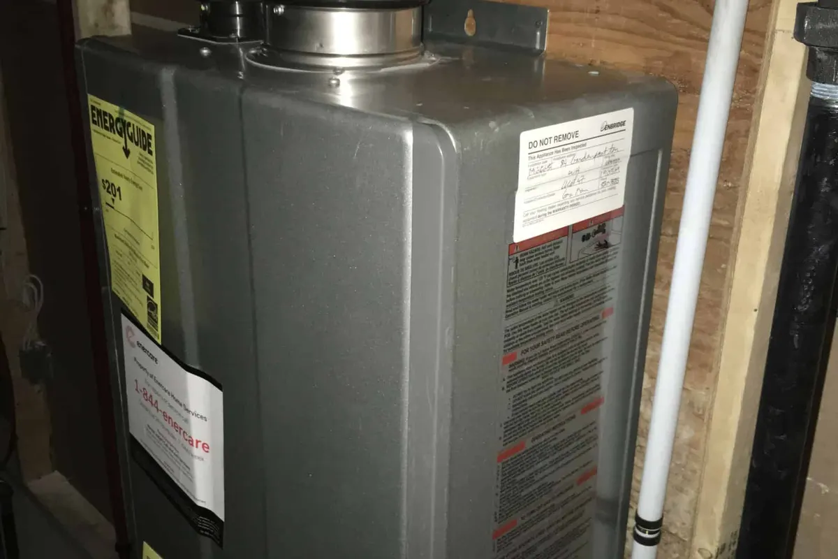 Tankless water heater serving a Dallas residential home